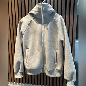 Gray Zip-Up Hoodie Jacket